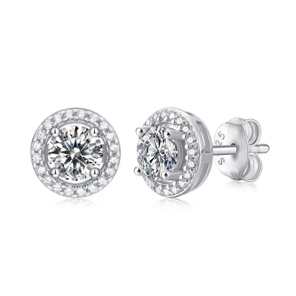Stunning Moissanite Stud Earrings